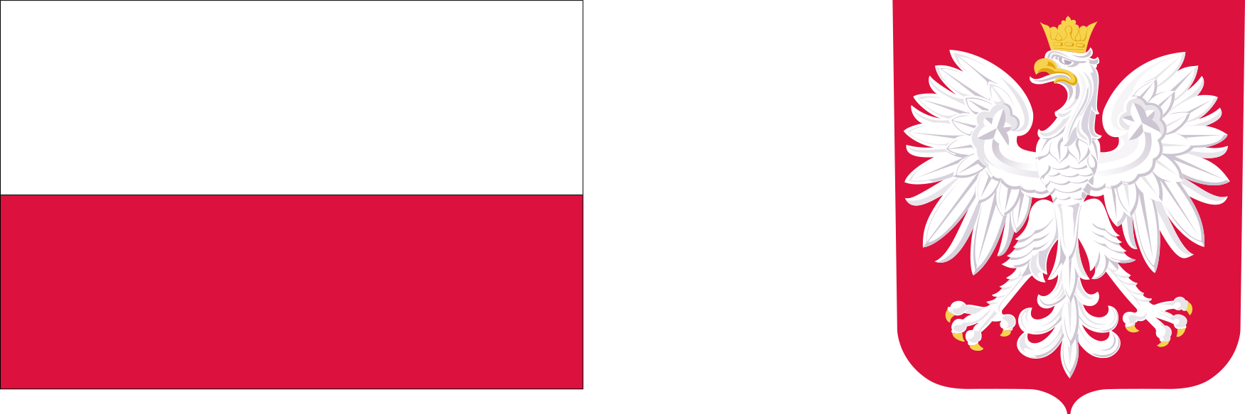 flaga Polski i godło Polski